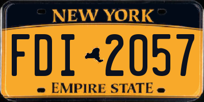 NY license plate FDI2057