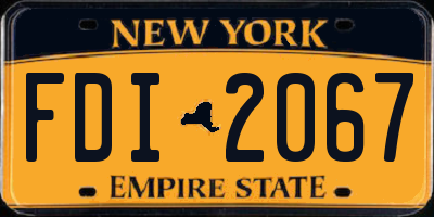 NY license plate FDI2067