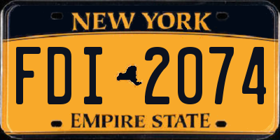 NY license plate FDI2074