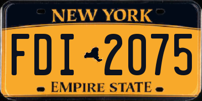 NY license plate FDI2075