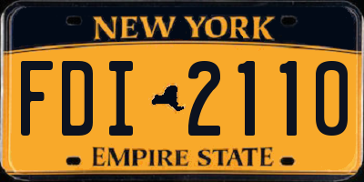 NY license plate FDI2110