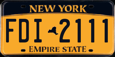 NY license plate FDI2111