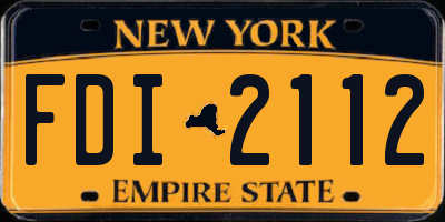 NY license plate FDI2112