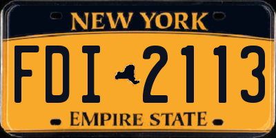 NY license plate FDI2113