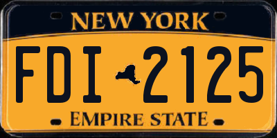 NY license plate FDI2125