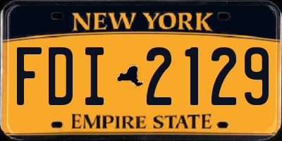 NY license plate FDI2129