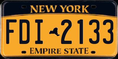 NY license plate FDI2133