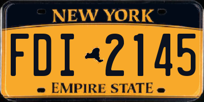 NY license plate FDI2145