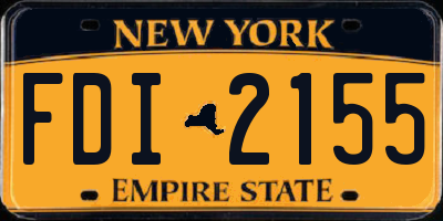 NY license plate FDI2155