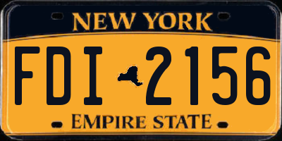 NY license plate FDI2156