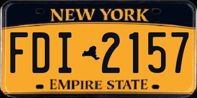 NY license plate FDI2157
