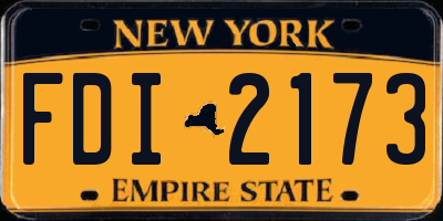 NY license plate FDI2173