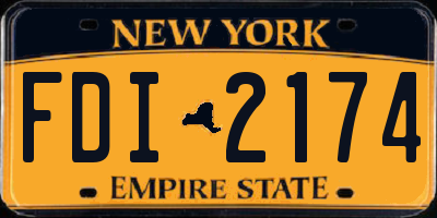 NY license plate FDI2174