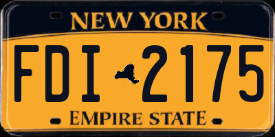 NY license plate FDI2175