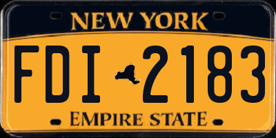 NY license plate FDI2183