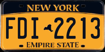 NY license plate FDI2213