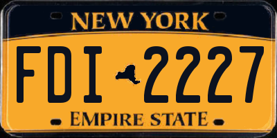 NY license plate FDI2227