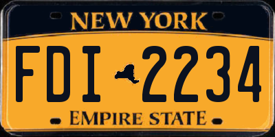 NY license plate FDI2234