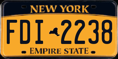 NY license plate FDI2238