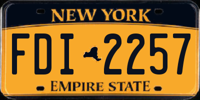 NY license plate FDI2257
