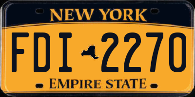NY license plate FDI2270