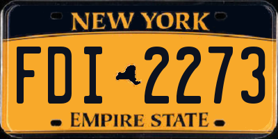 NY license plate FDI2273