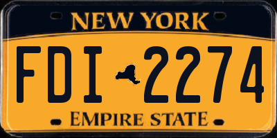 NY license plate FDI2274