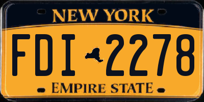NY license plate FDI2278