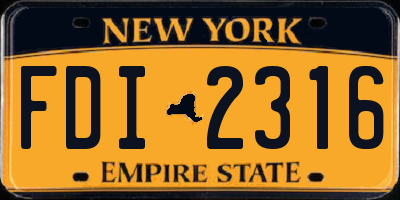 NY license plate FDI2316