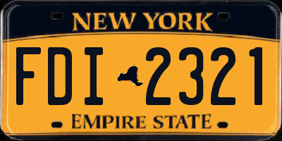 NY license plate FDI2321