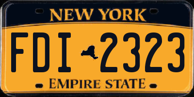 NY license plate FDI2323