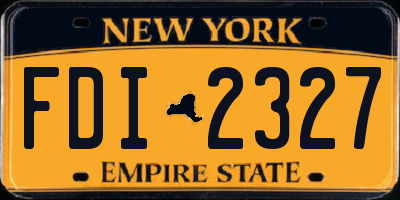 NY license plate FDI2327