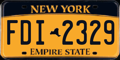 NY license plate FDI2329