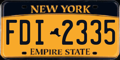 NY license plate FDI2335