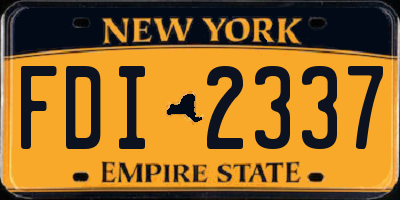 NY license plate FDI2337