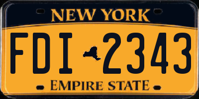 NY license plate FDI2343