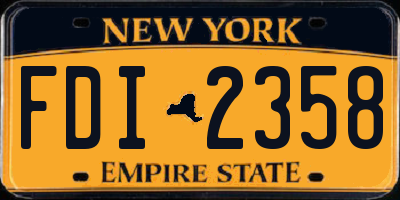 NY license plate FDI2358