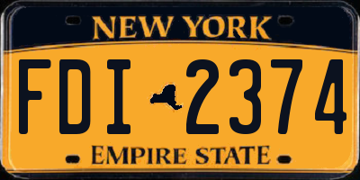 NY license plate FDI2374