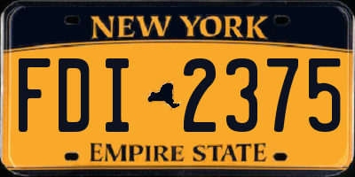 NY license plate FDI2375