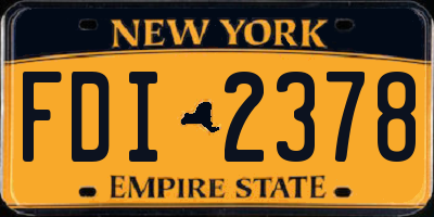NY license plate FDI2378