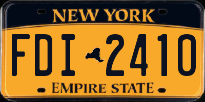 NY license plate FDI2410
