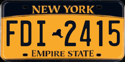 NY license plate FDI2415