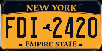 NY license plate FDI2420