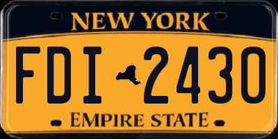 NY license plate FDI2430