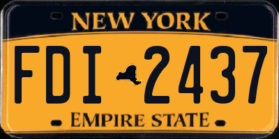 NY license plate FDI2437