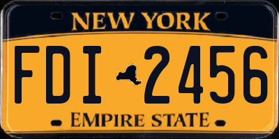 NY license plate FDI2456