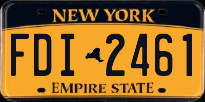 NY license plate FDI2461