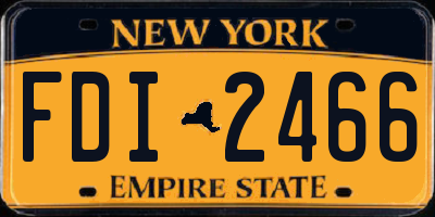 NY license plate FDI2466