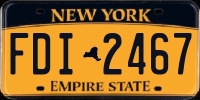 NY license plate FDI2467