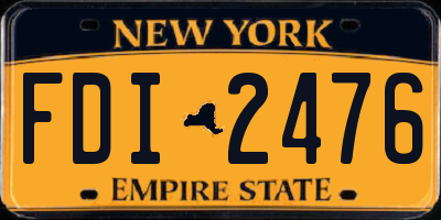 NY license plate FDI2476